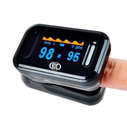 OXIMETRO DE PULSO P/DEDO COM CURVA YK-80B PRETO